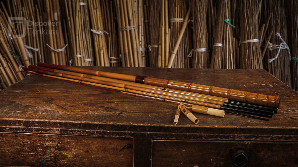 Vintage Japan Split Bamboo Fly Fishing Casting Rod W/ Wood Box